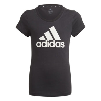 T-shirt nera da bambina adidas Essentials, Abbigliamento Sport, SKU a752000017, Immagine 0